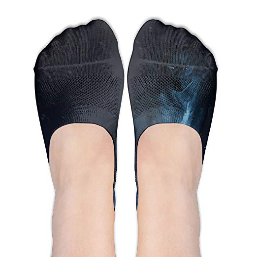 522x522 wolf drawing female polyester cotton socks women boat socks thin