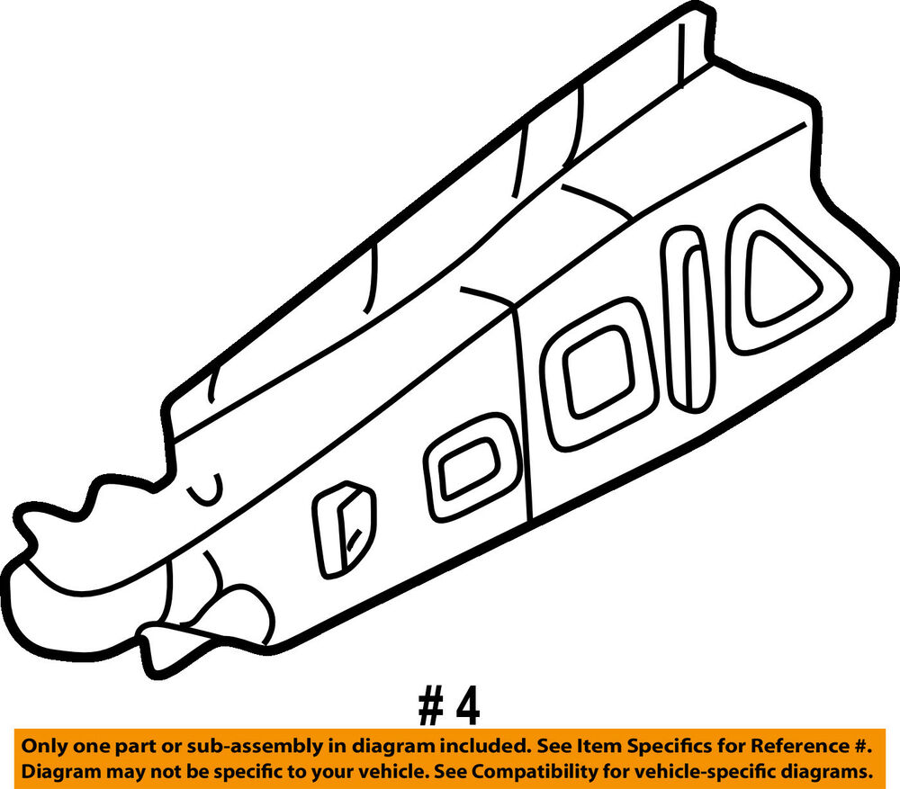 1000x877 ford oem fender upper rail apron panel cover right ebay