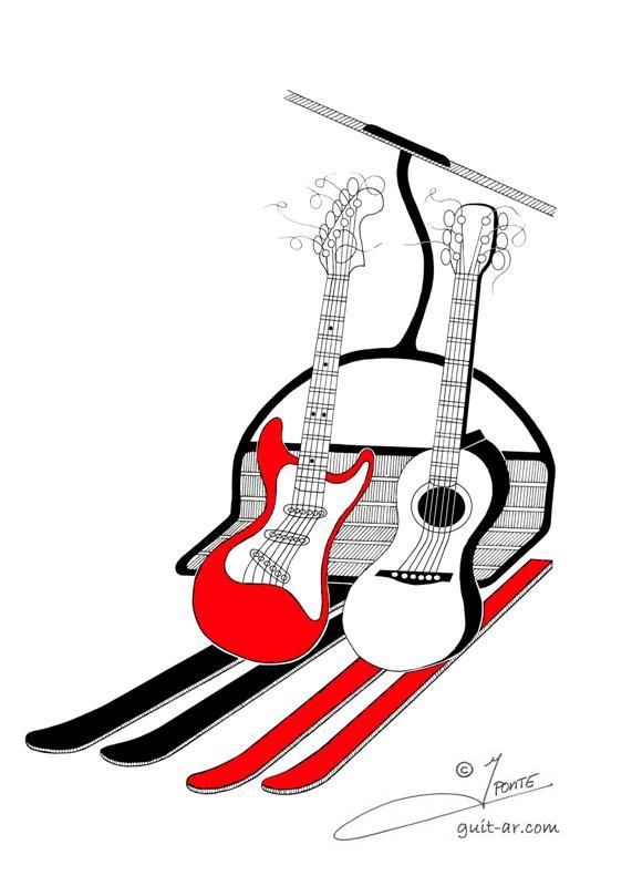 571x800 Skiing Guitars