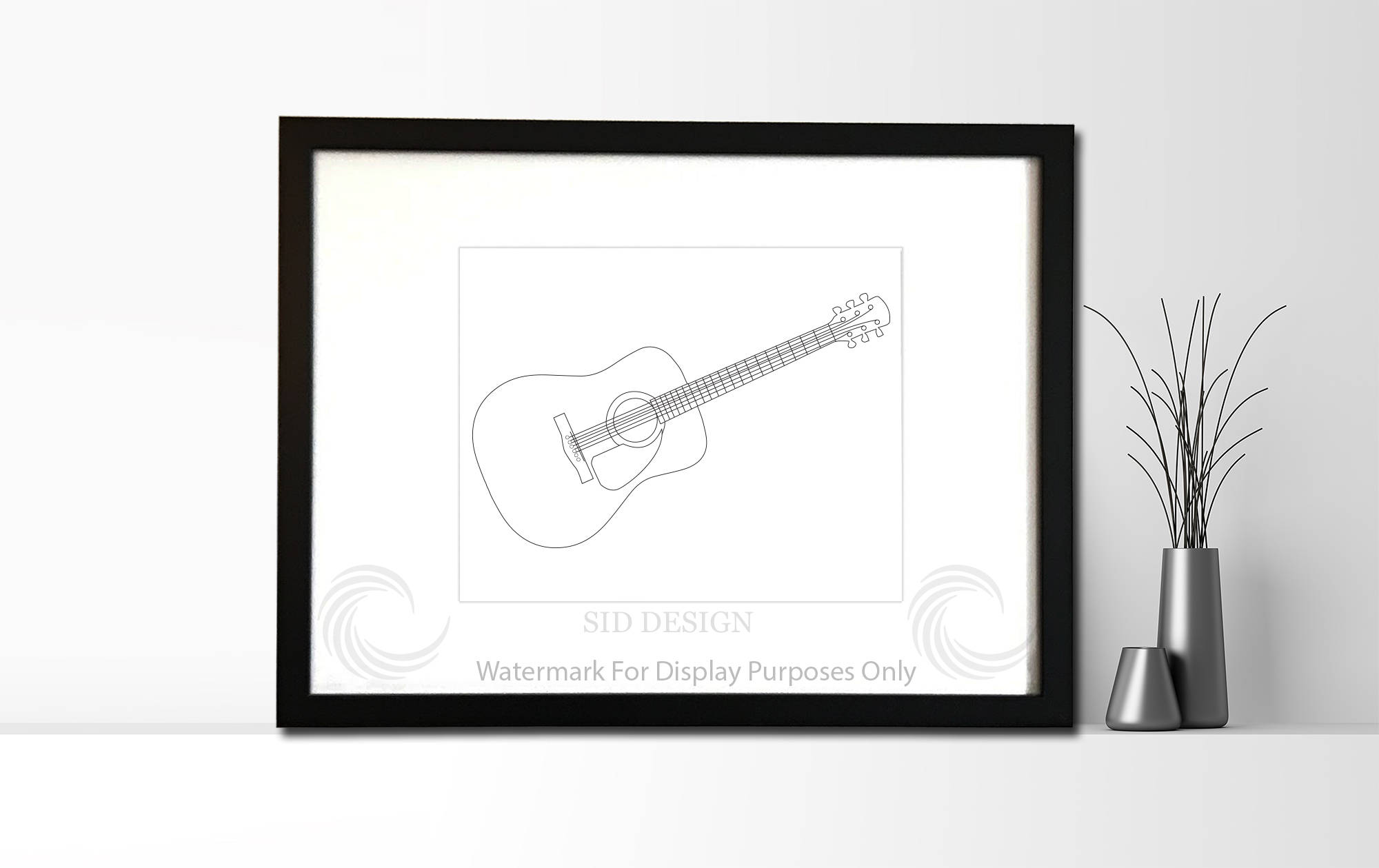 2000x1259 authentic sketch of fender dreadnought acoustic guitar etsy