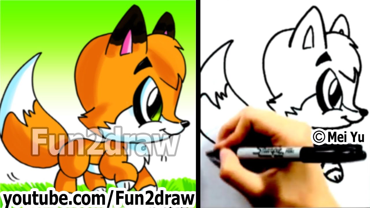 1280x720 How To Draw A Cartoon Fox