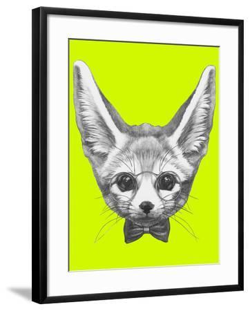 362x450 Original Drawing Of Fennec Fox With Glasses And Bow Tie Isolated