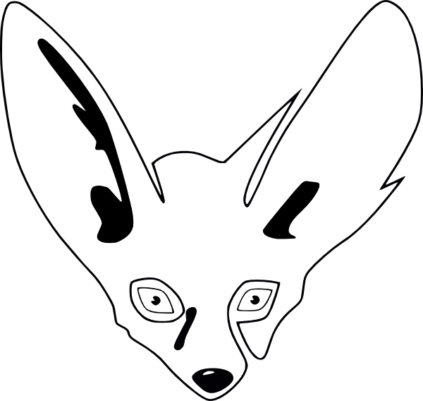 600x568 Simple Fennec Fox Clip Art