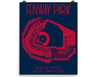 340x270 Fenway Park Art Etsy