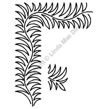 417x420 Fern Feather Border