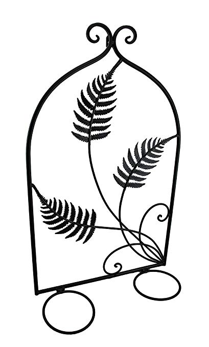 409x679 triple fern leaf decorative metal double wall planter