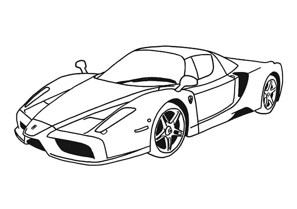 600x424 Top Speed Cars Enzo Ferrari Coloring Pages Kids Play Color