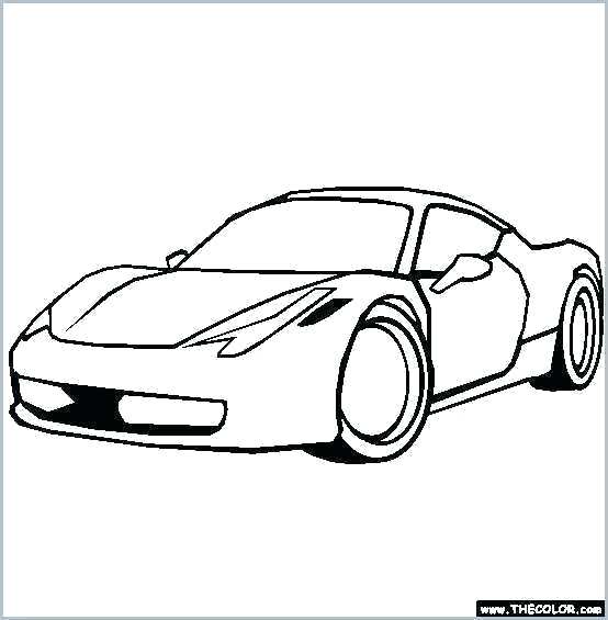 554x565 Ferrari Coloring Pages Sport Car High Speed Coloring