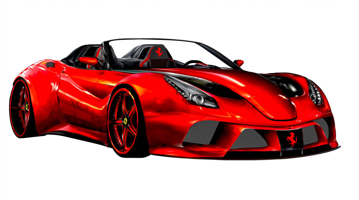 1198x667 Ferrari Berlinetta Gradient Mesh Drawing