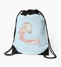 210x230 Ferret Drawing Drawstring Bags Redbubble
