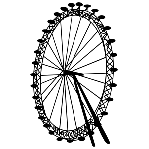 300x300 Ferris Wheel Wall Decal