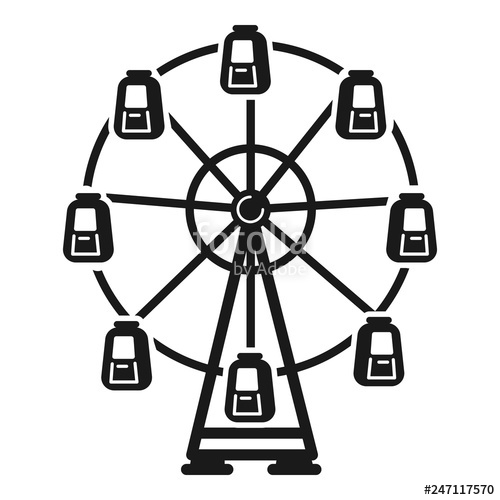 500x500 ferris wheel icon simple illustration of ferris wheel vector icon