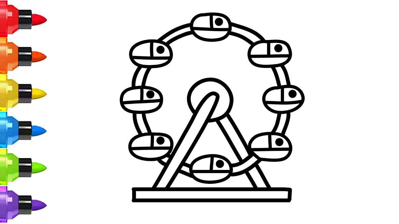 1280x720 Learn To Draw Ferris Wheel For Kids