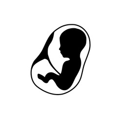 240x240 drawing of fetus inside the womb of mother
