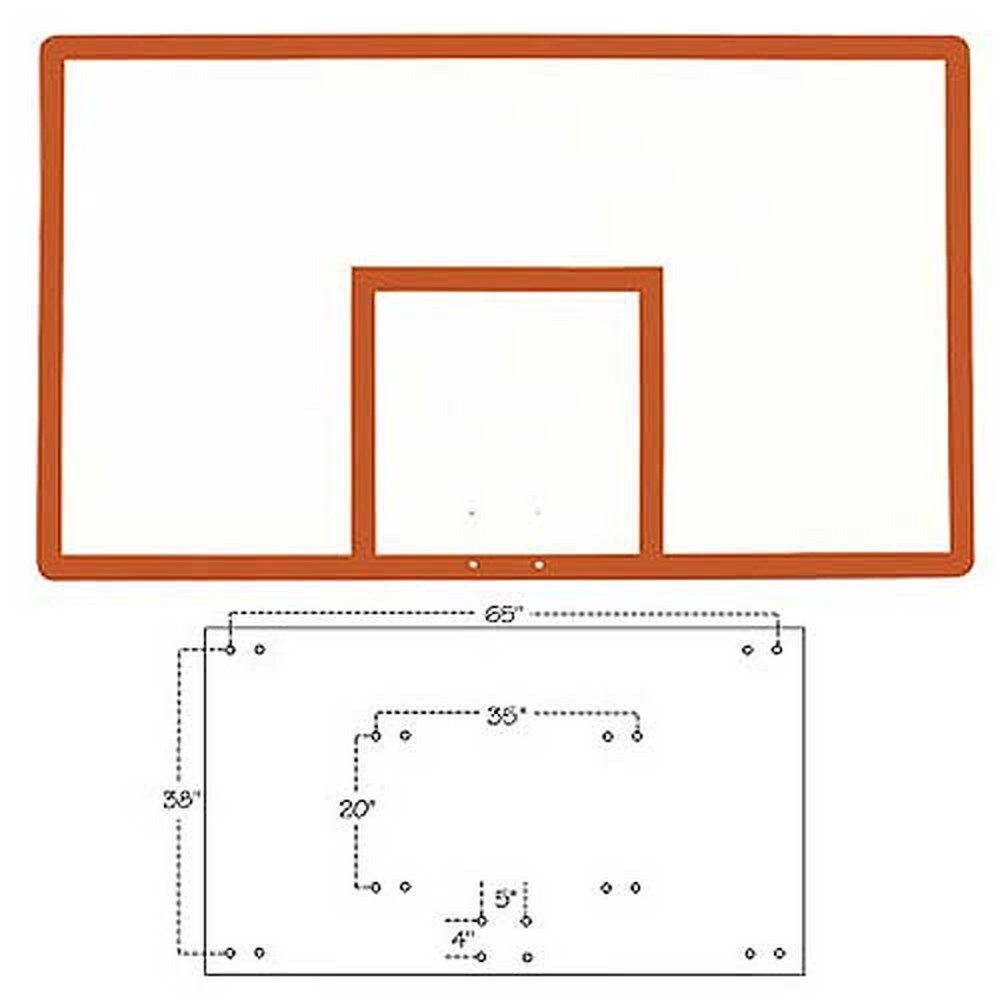 1000x1000 first team x fiberglass basketball backboard