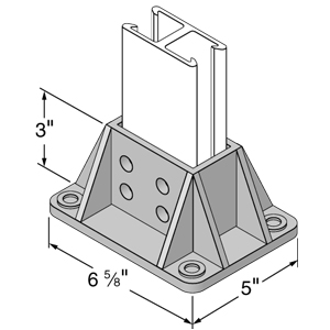 300x300 unistrut fiberglass base bracket x x