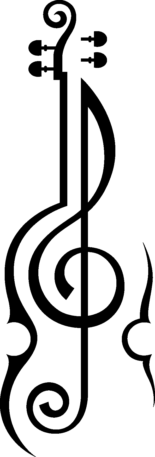 594x1743 fiddle drawing easy transparent png clipart free download