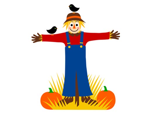 500x391 Scarecrow Clipart Field Drawing
