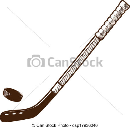 450x444 Ice Hockey Stick Isolated On White Sketch Vector Illustration