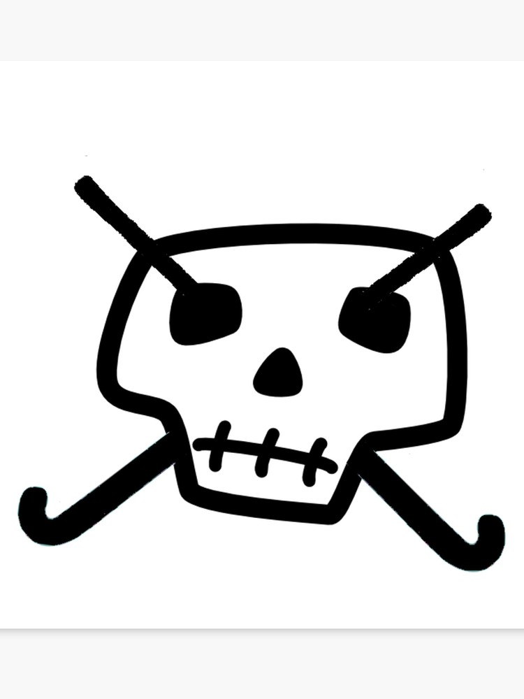 750x1000 Field Hockey Skull Crossbones! Jolly Hockey Sticks! Canvas