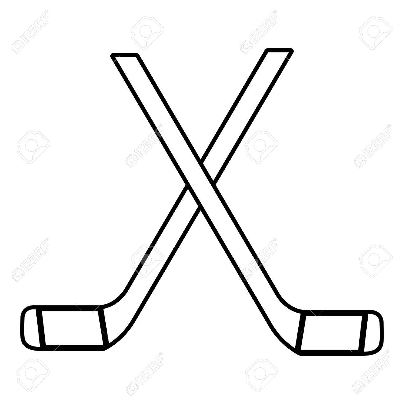 1300x1300 Hockey Stick Outline Clipart