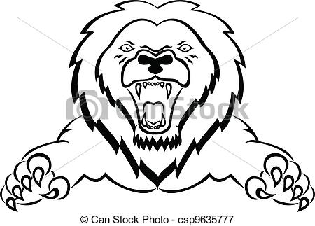 450x323 Fierce Lion Clipart