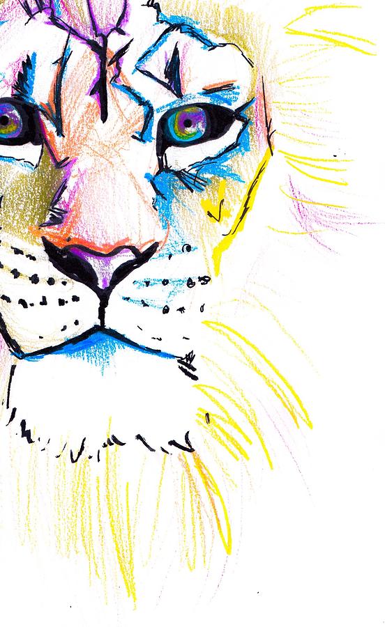 552x900 Fierce Lion Drawing