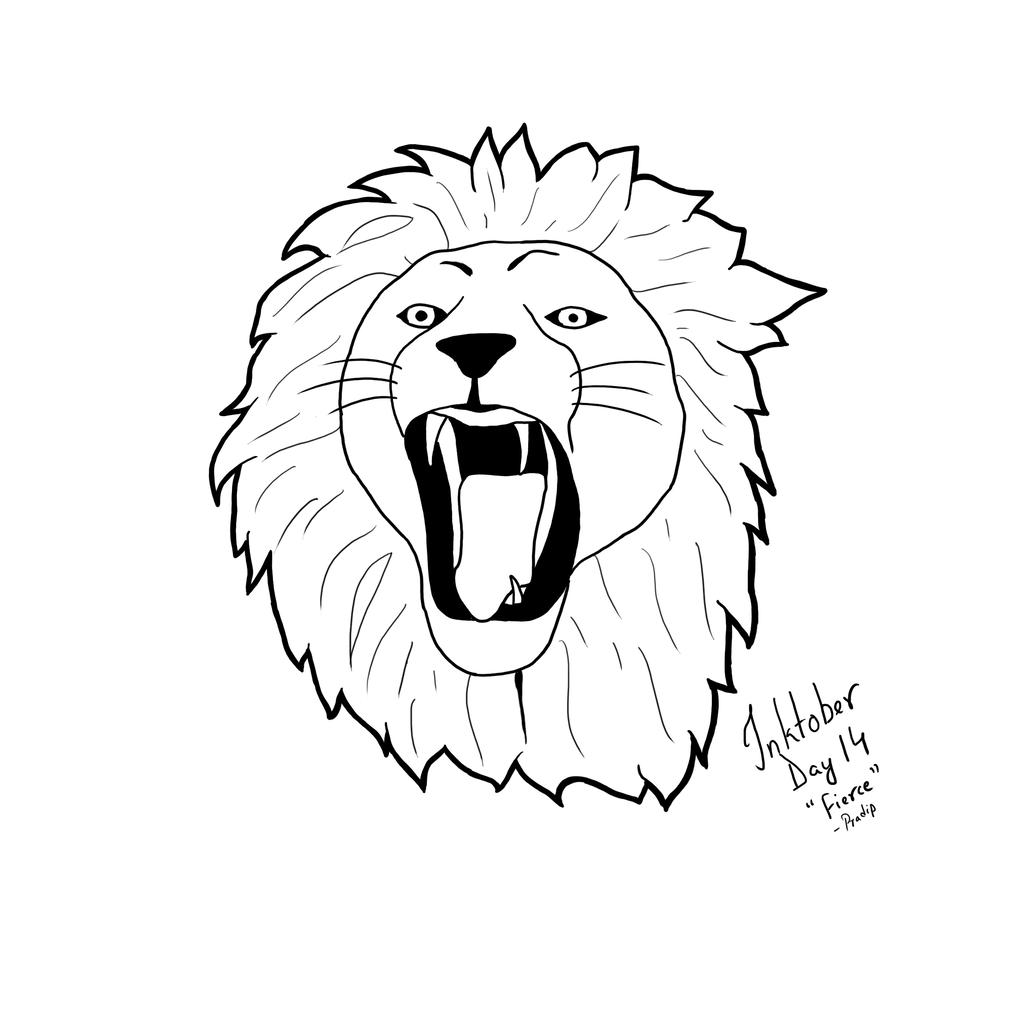 1024x1024 Inktober Day 'fierce'
