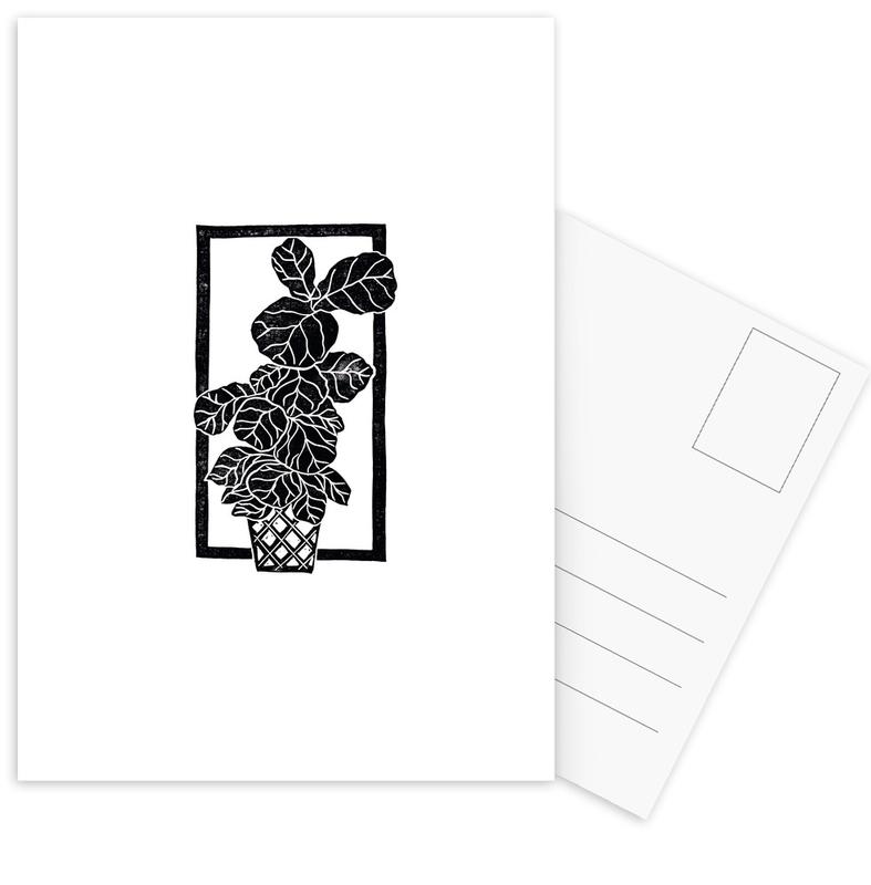 787x800 fiddle leaf fig as postcard set