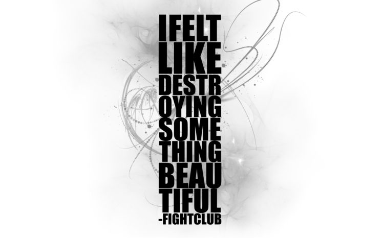 748x468 Text, Quotes, Fight, Club, Typography, White, Background