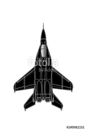 334x500 Modern Russian Jet Fighter Aircraft Vector Draw Stock Image