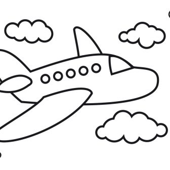 336x336 Aircraft Fighter Drawing Airplane Easy Simple Paper Cartoon