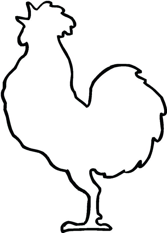 583x810 drawing of a rooster rooster drawing simple