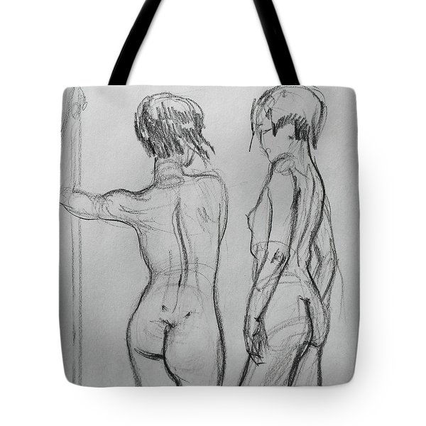 600x600 Gesture Drawing Tote Bags Fine Art America