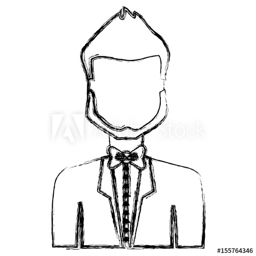 500x500 Man With Elegant Clothes Icon Over White Background Vector