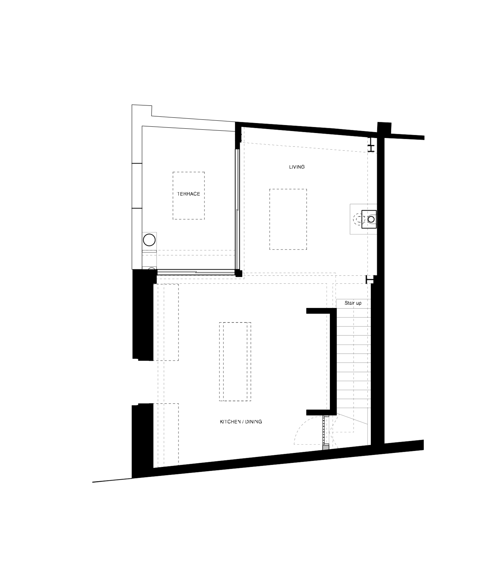 1704x2020 threefold architects updates london mews house with monochrome