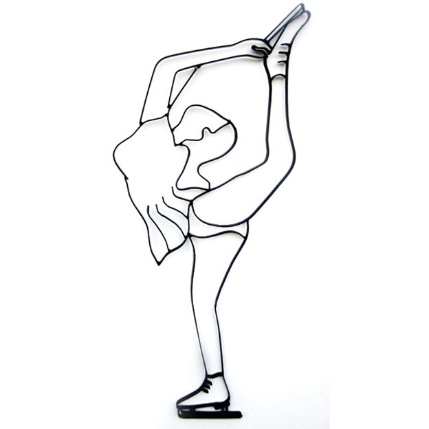 624x624 Ice Or Figure Skater Metal Wall And Sculpture