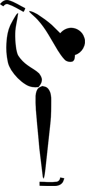 276x599 Olympic Sports Figure Skating Pictogram Clip Art Free Vector
