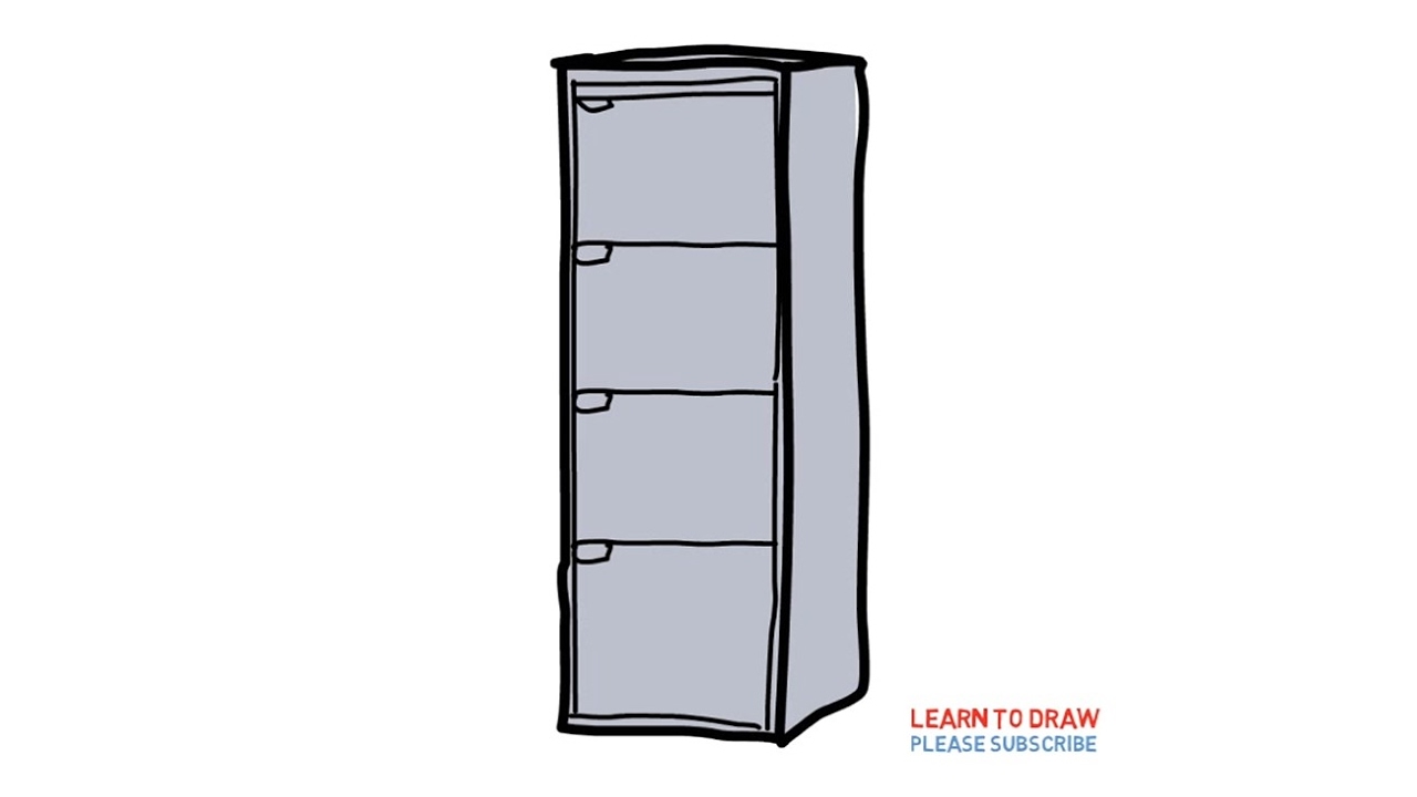 1280x720 How To Draw A Filing Cabinet Step