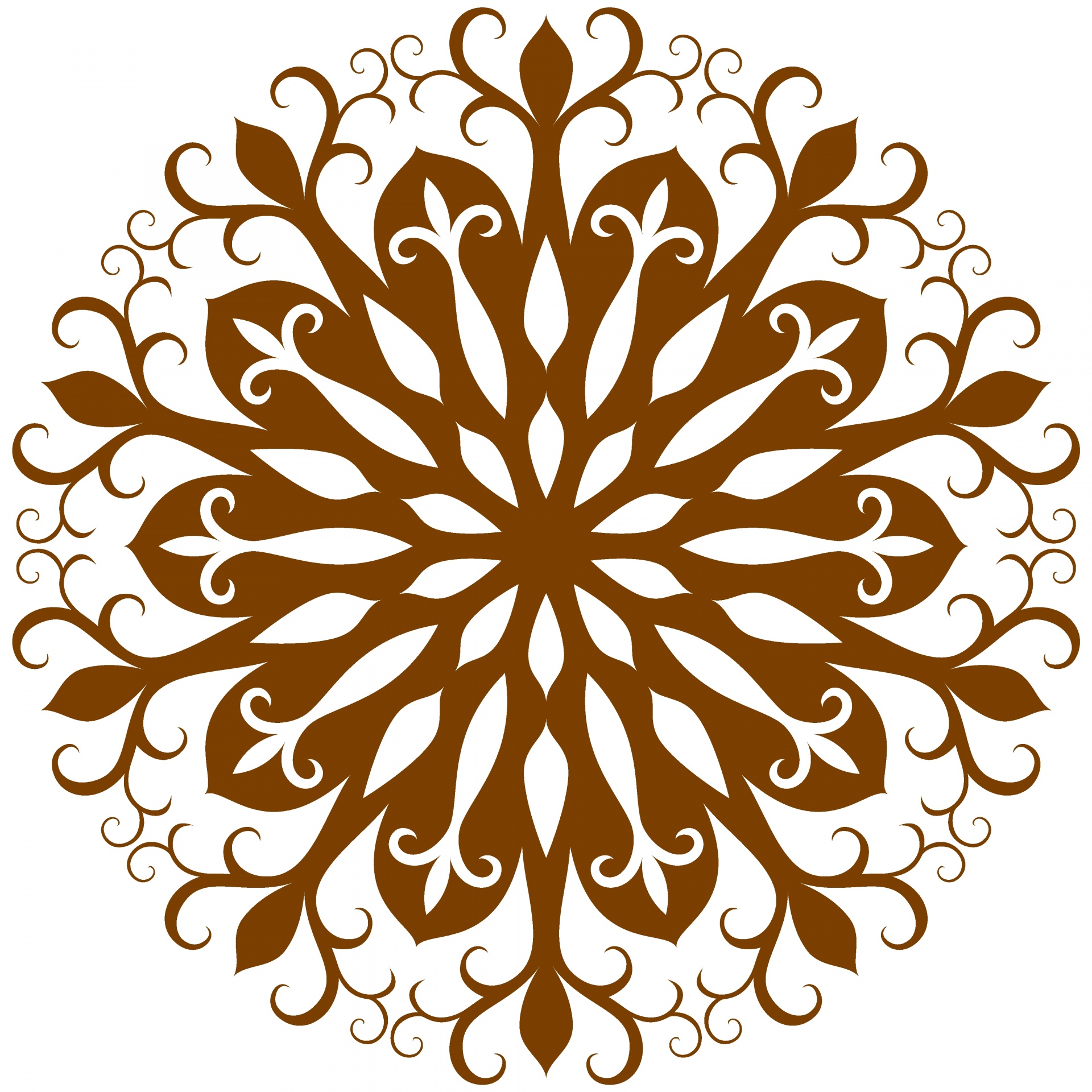 1920x1920 Drawing, Chocolate, Brown, Kaleidoscope, Filigree