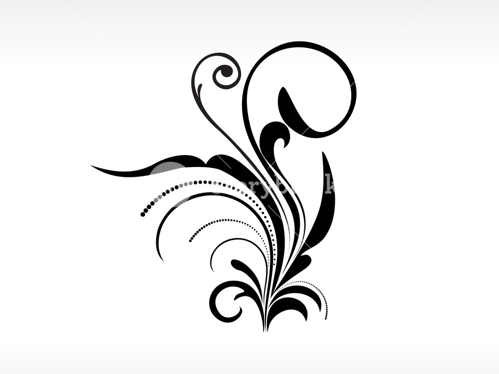 1000x750 Black Filigree Pattern With Background Royalty Free Stock Image