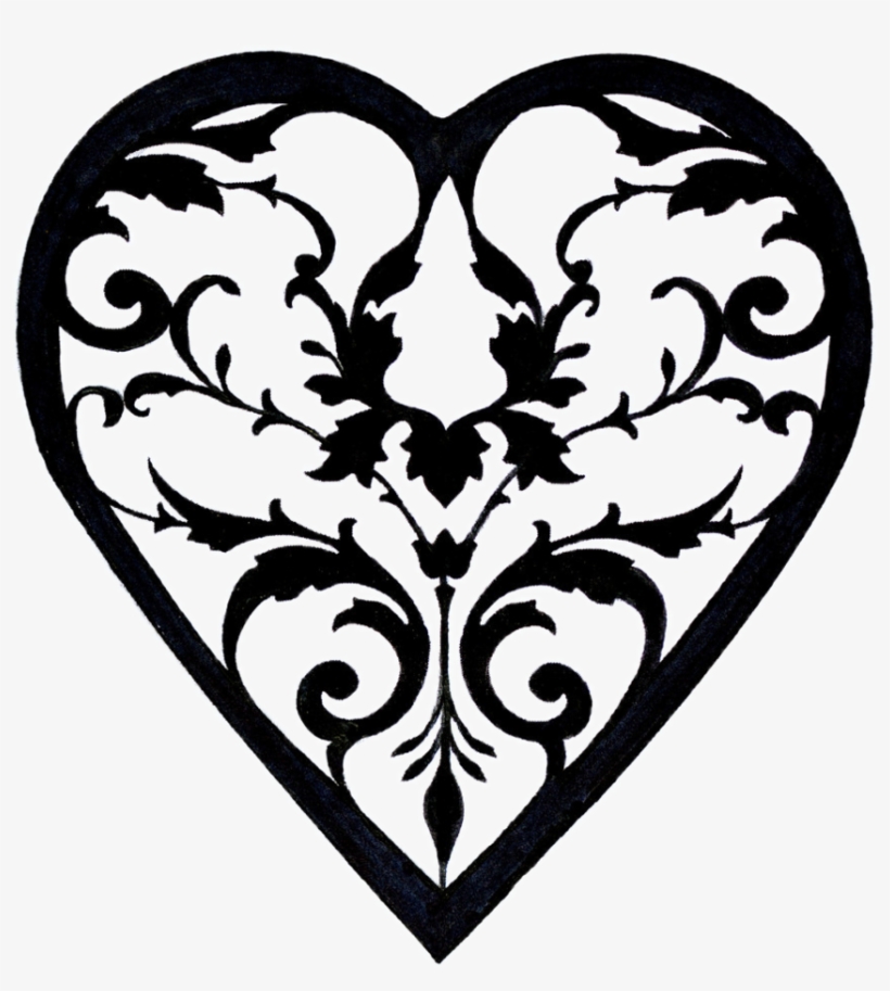 820x913 Filigree Heart Drawing At Getdrawings