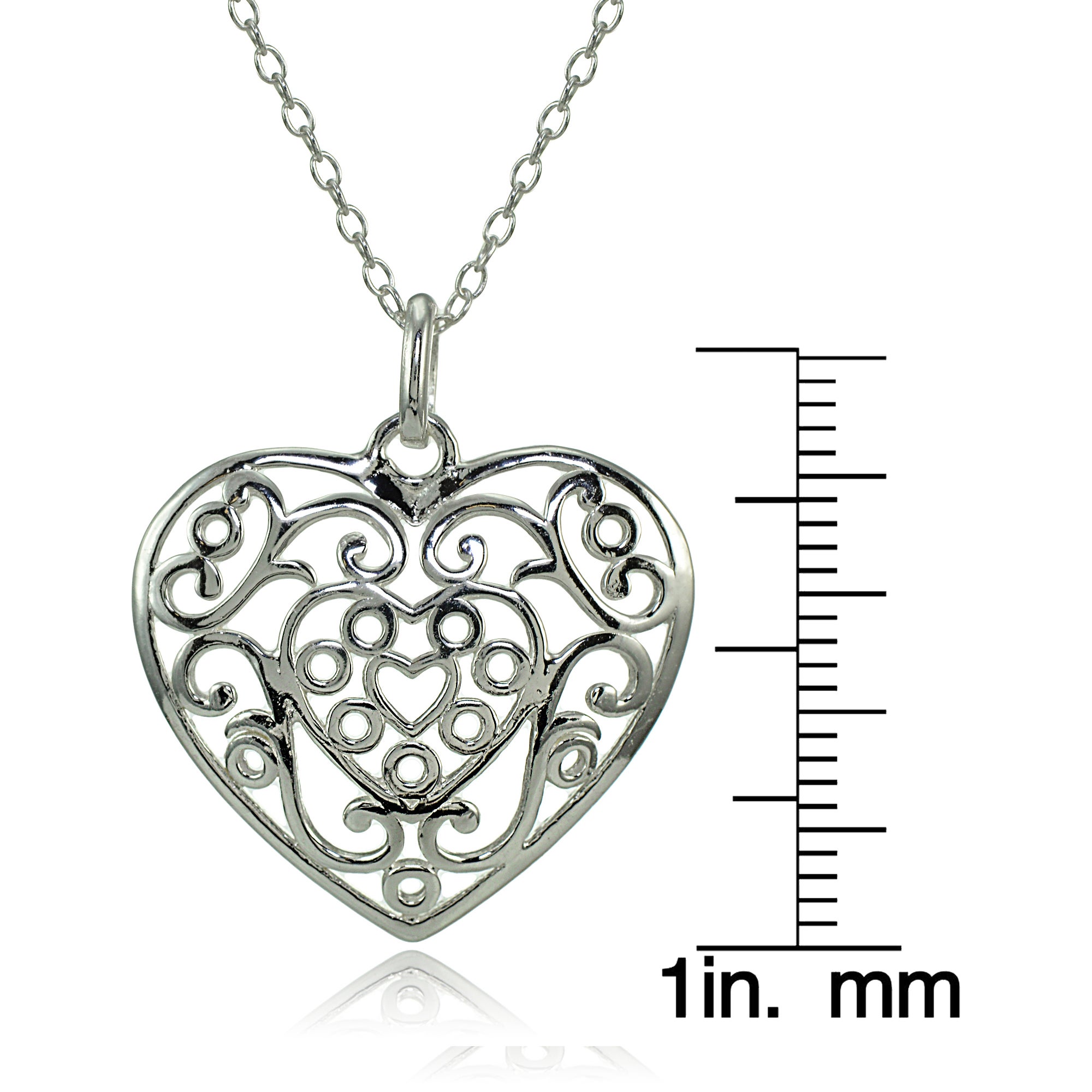 2000x2000 Shop Mondevio Sterling Silver High Polished Filigree Heart