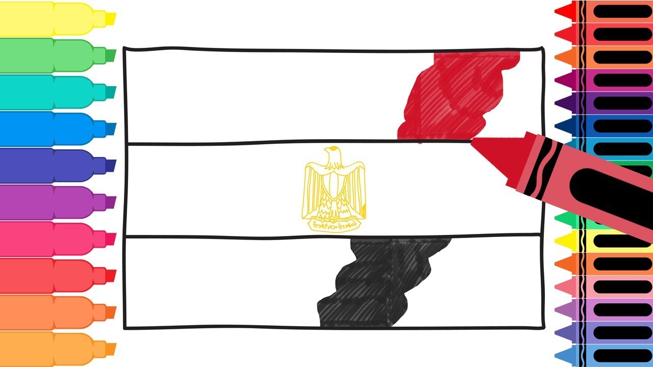 1280x720 How To Draw Egypt Flag