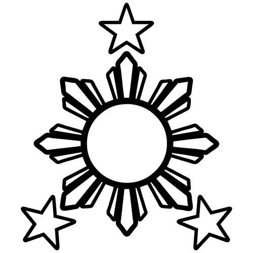 500x500 Philippines Flag Logo Flag Star Pinoy Pinay Custom Vinyl Decal