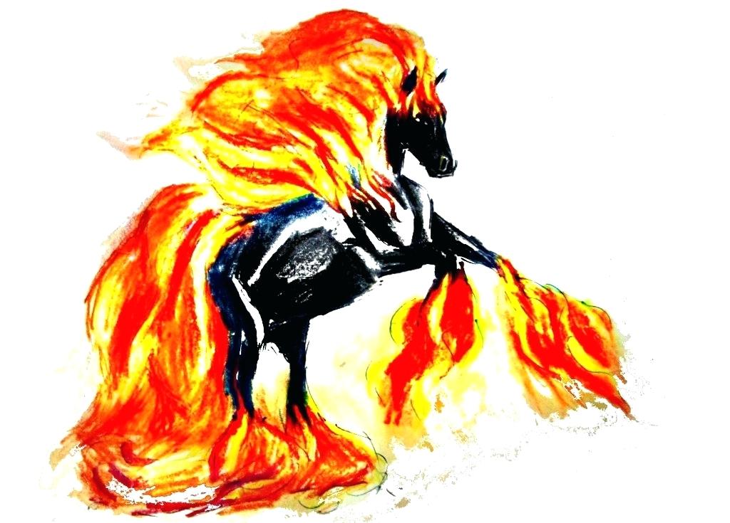 1024x735 How To Draw A Fire Horse Palomino Filly Draw Fire Horse