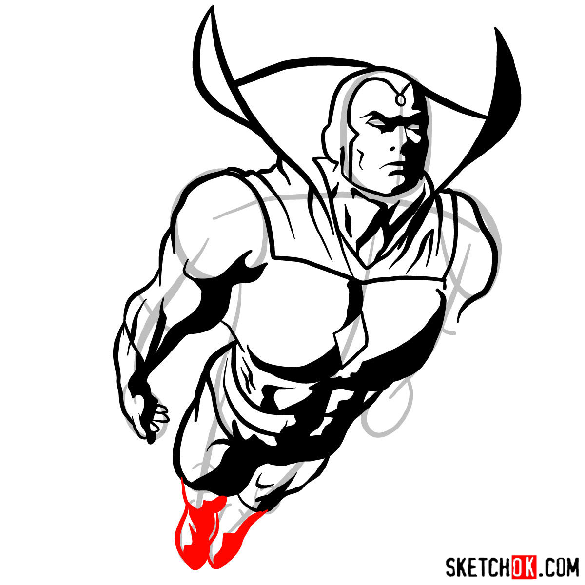 1200x1200 How To Draw The Vision From The Avengers Film