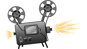 300x171 Free Clipart Movie Projector