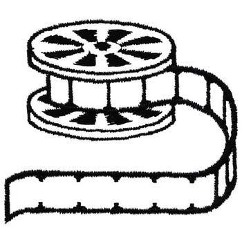 350x350 Film Reel Coloring Page