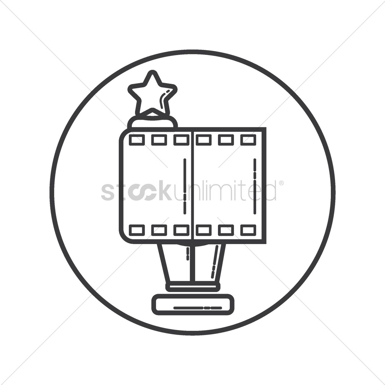 1300x1300 Film Strip Trophy Vector Image